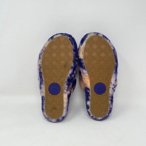 UGG Fluff Yeah Slide Platform Slipper Womens 6 Marble Violet Night 1122554 Fuzzy - Picture 7 of 8